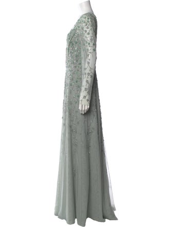 Mac Duggal V-Neck Long Dress