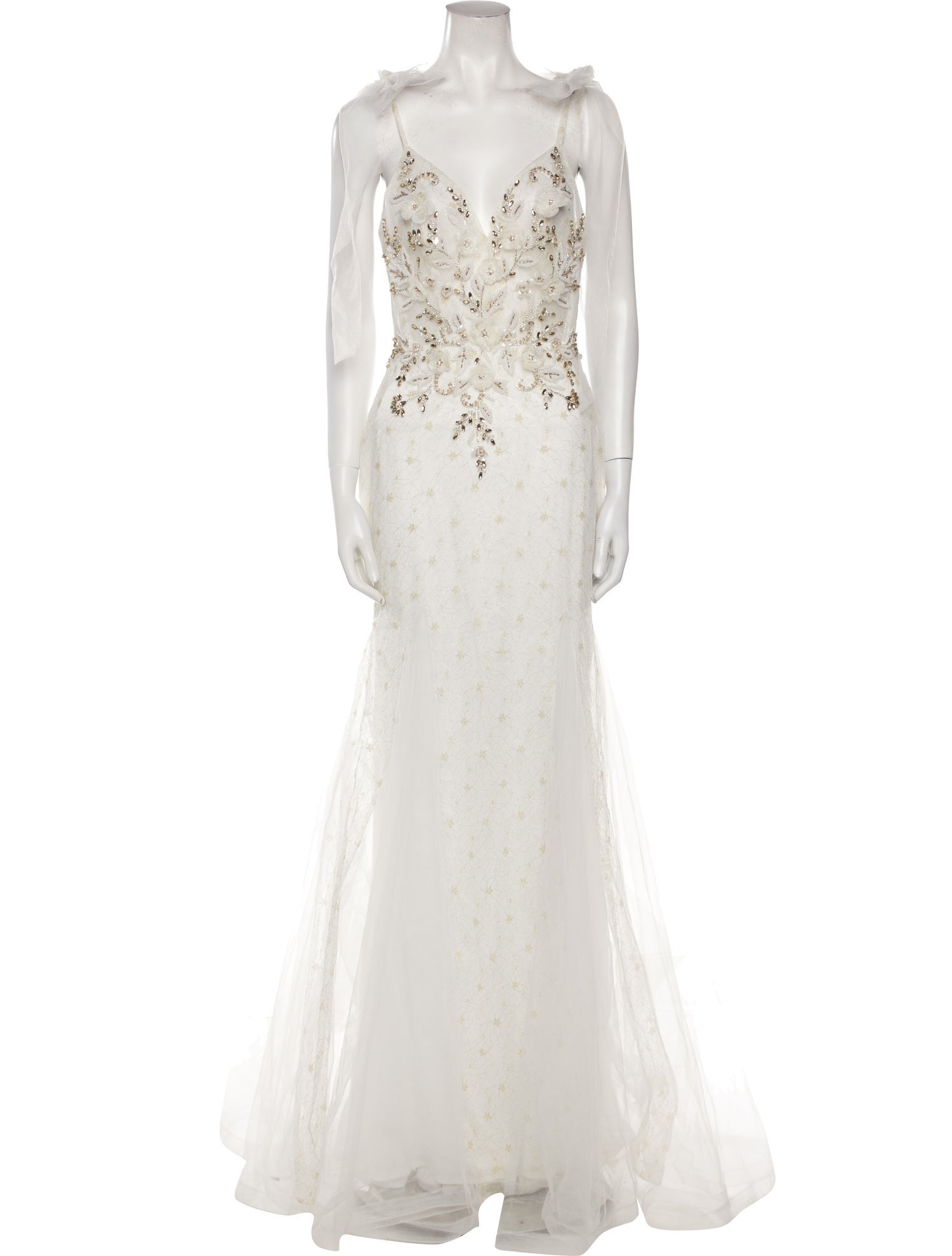 Mac Duggal V-Neck Long Dress