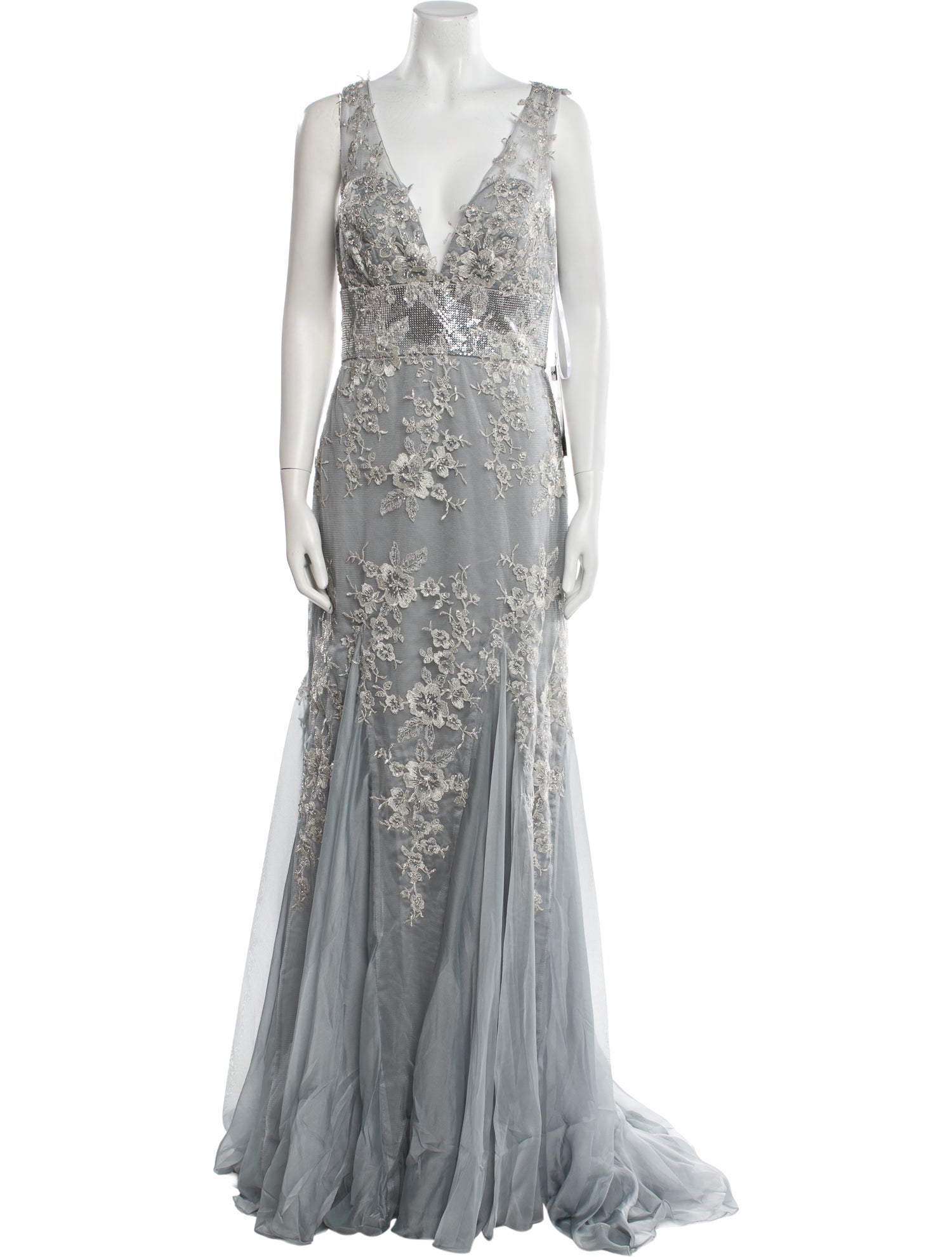 Mac Duggal Silk Long Dress