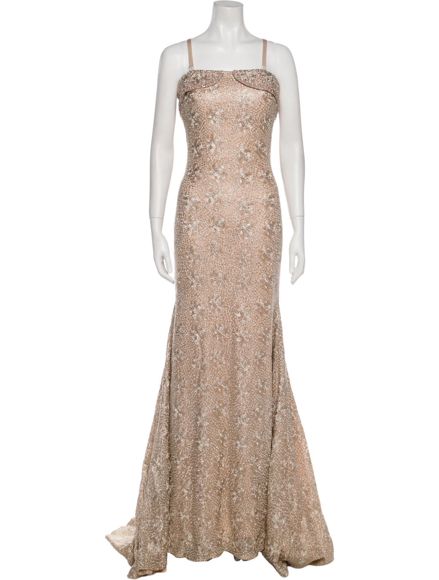 Mac Duggal Square Neckline Long Dress