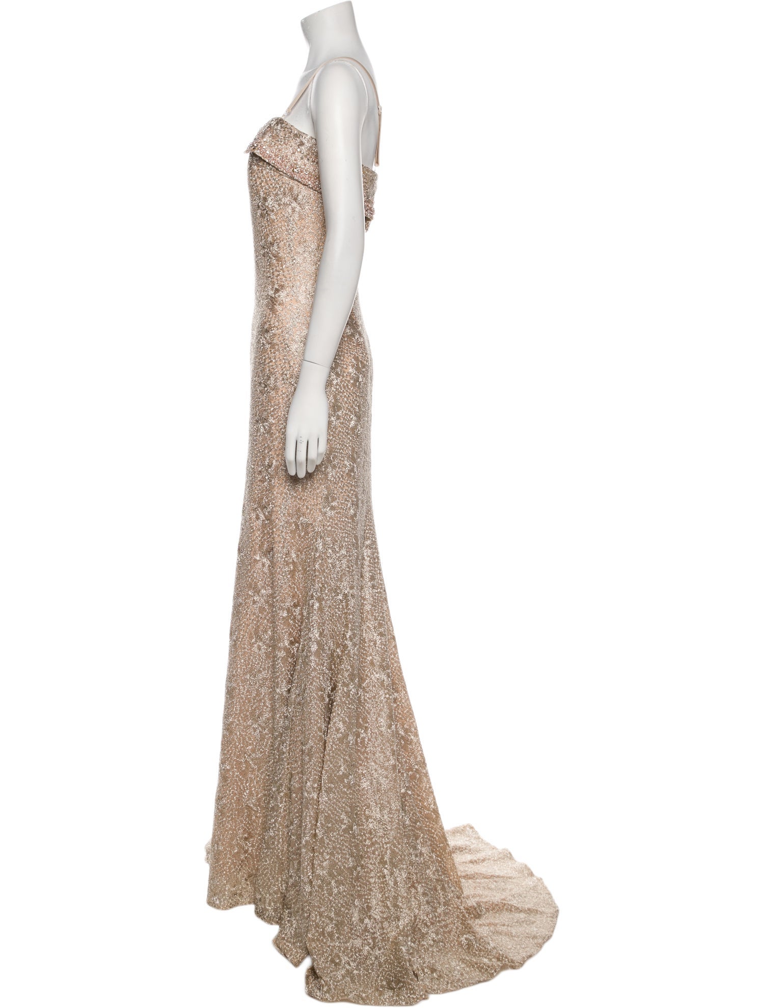 Mac Duggal Square Neckline Long Dress