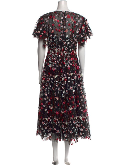 Mac Duggal Floral Print Long Dress