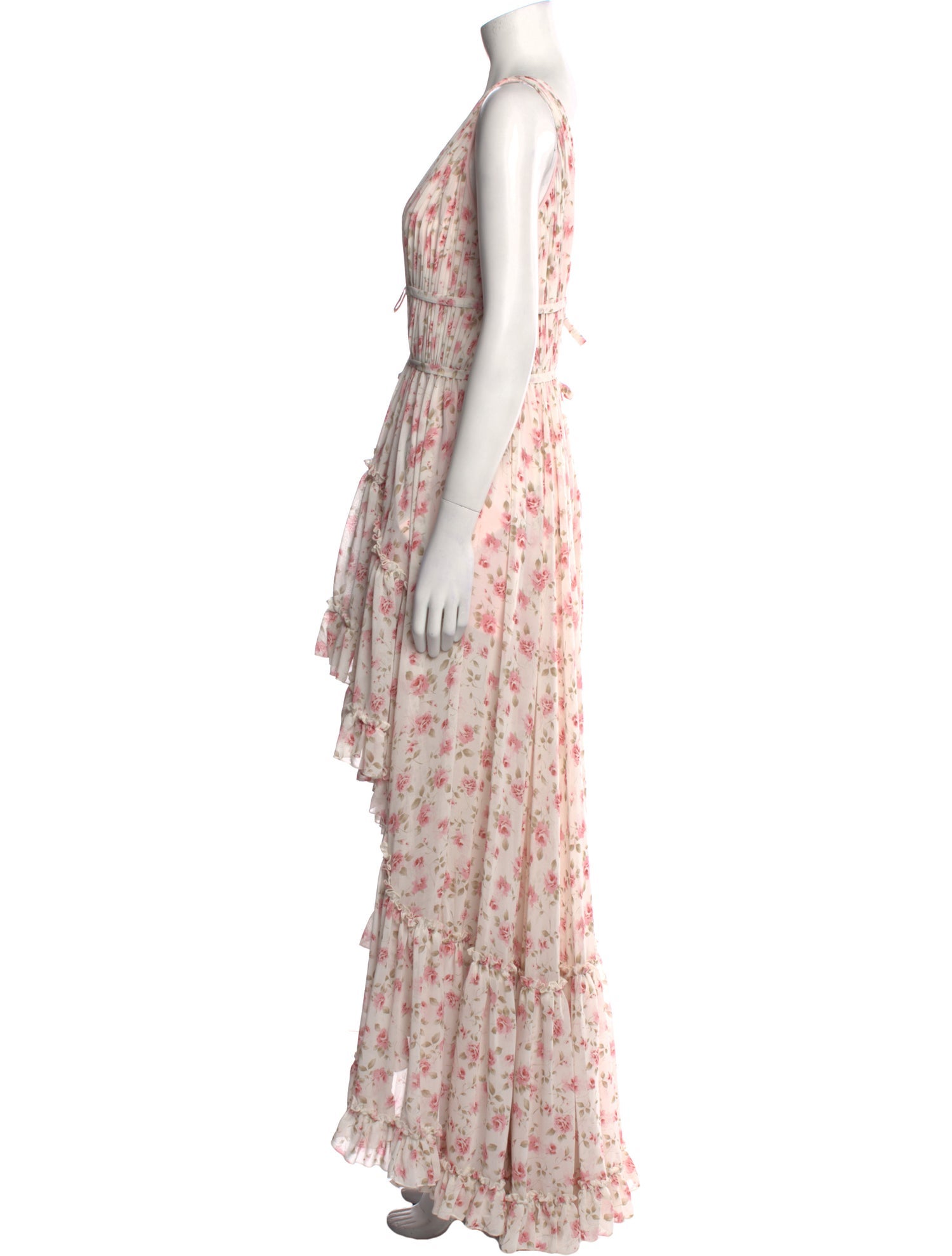 Mac Duggal Floral Print Long Dress w/ Tags