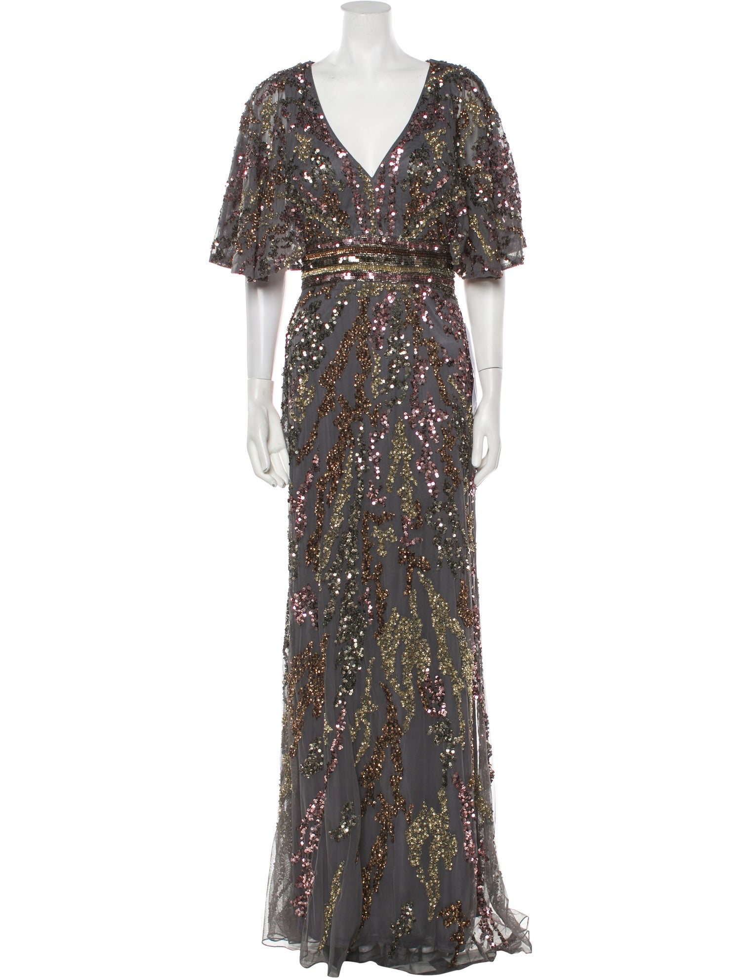 Mac Duggal Patterned Long Dress