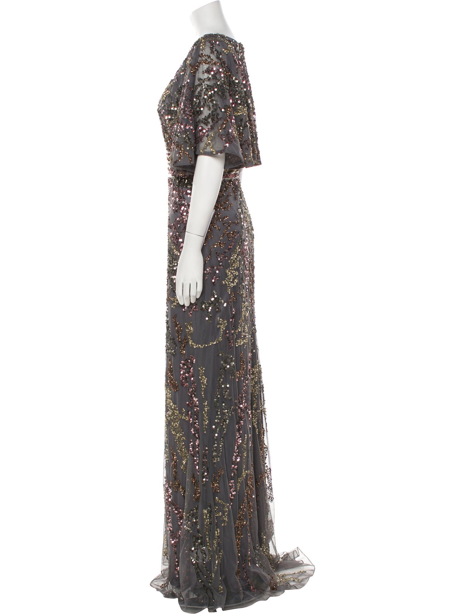 Mac Duggal Patterned Long Dress