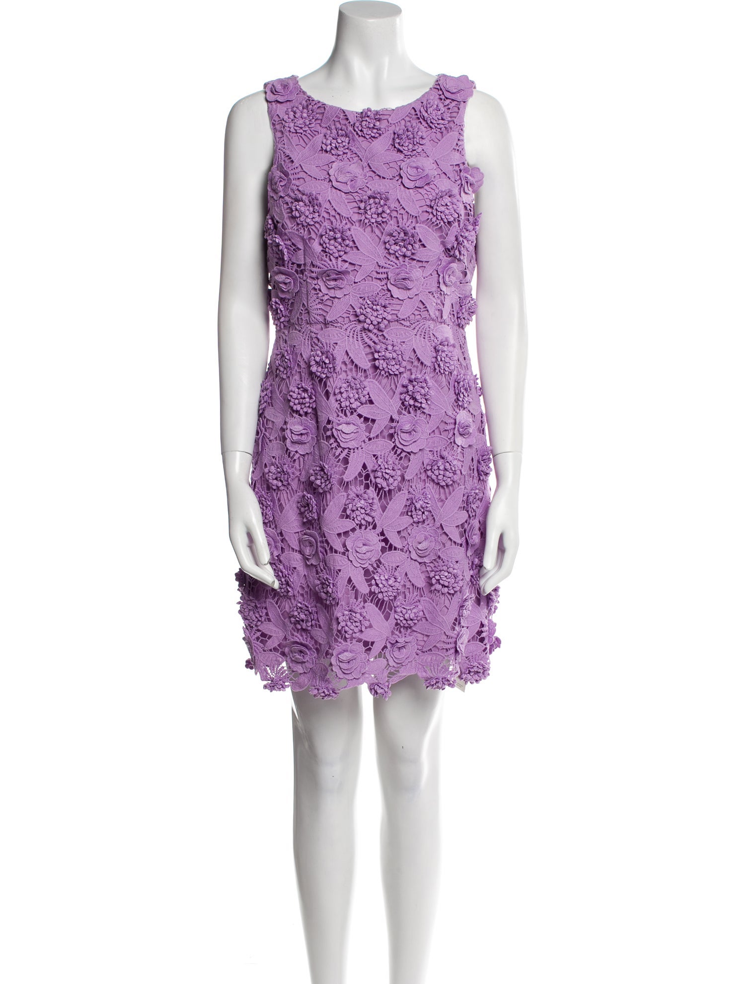 Mac Duggal Lace Pattern Mini Dress