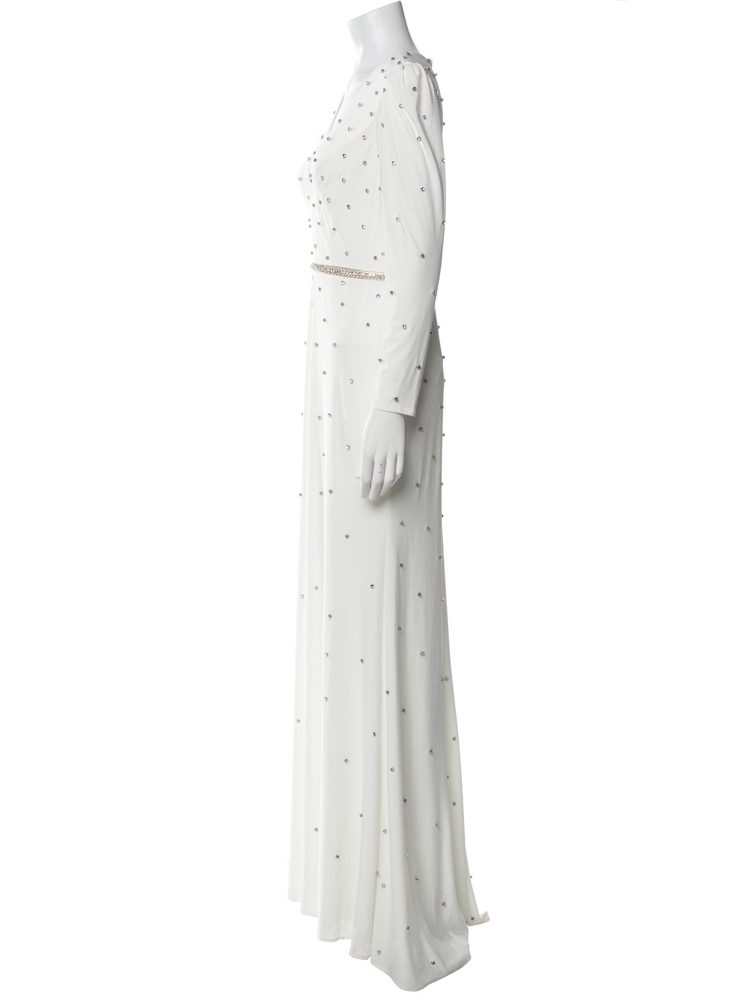 Mac Duggal Floral Print Long Dress