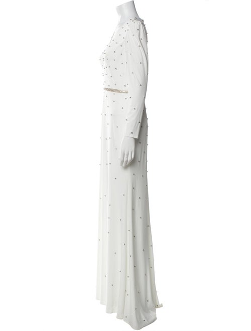 Mac Duggal Floral Print Long Dress