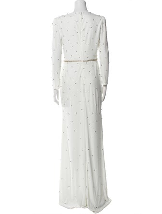 Mac Duggal Floral Print Long Dress