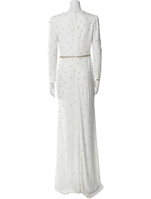 Mac Duggal Floral Print Long Dress