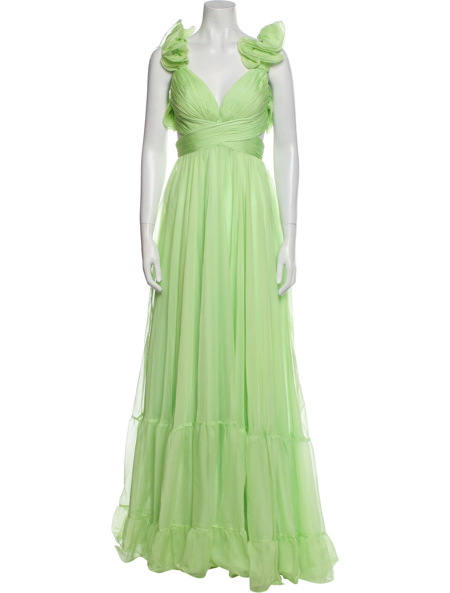 Mac Duggal V-Neck Long Dress