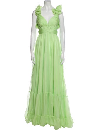 Mac Duggal V-Neck Long Dress