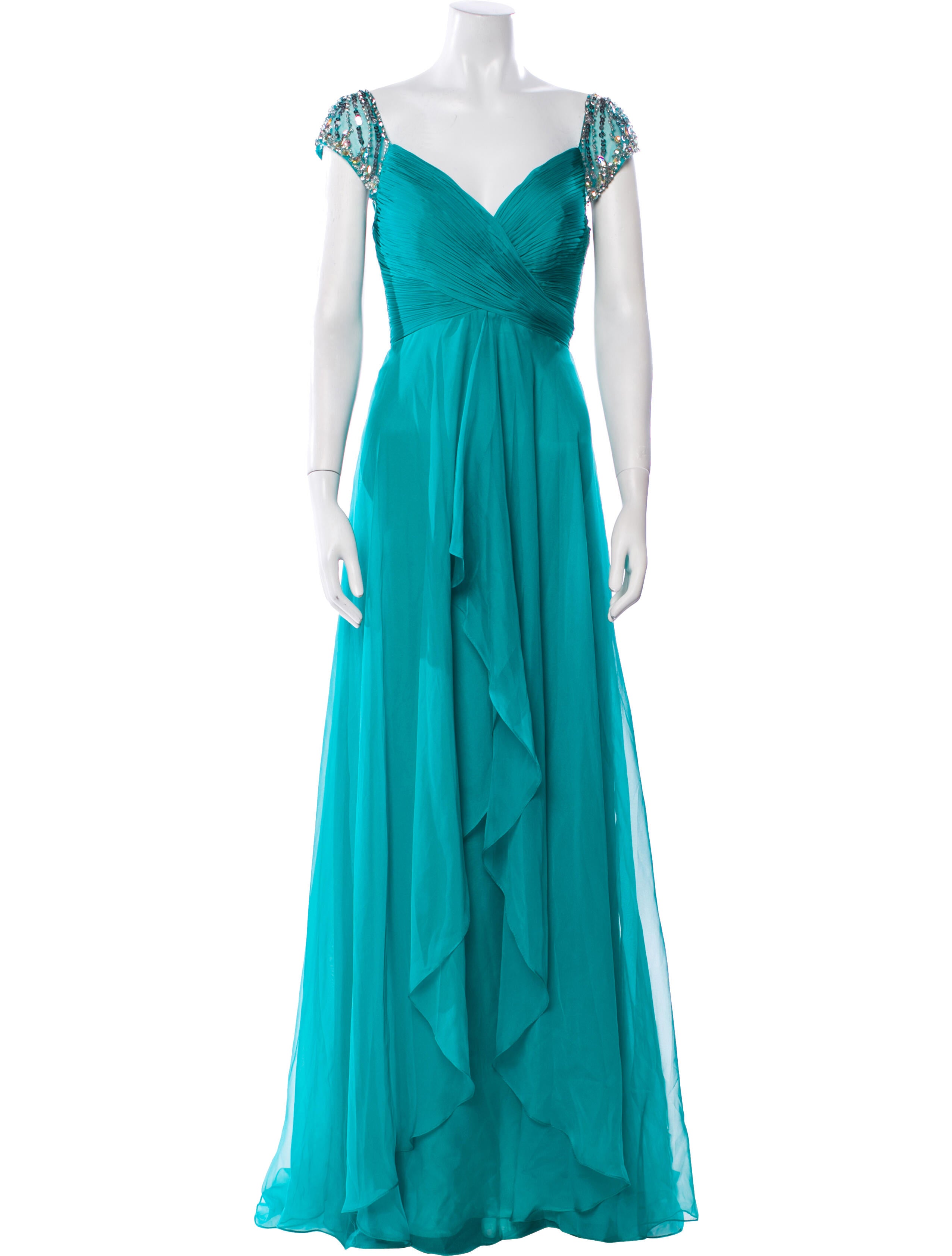 Mac Duggal Square Neckline Long Dress w/ Tags