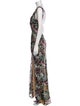 Mac Duggal Floral Print Long Dress