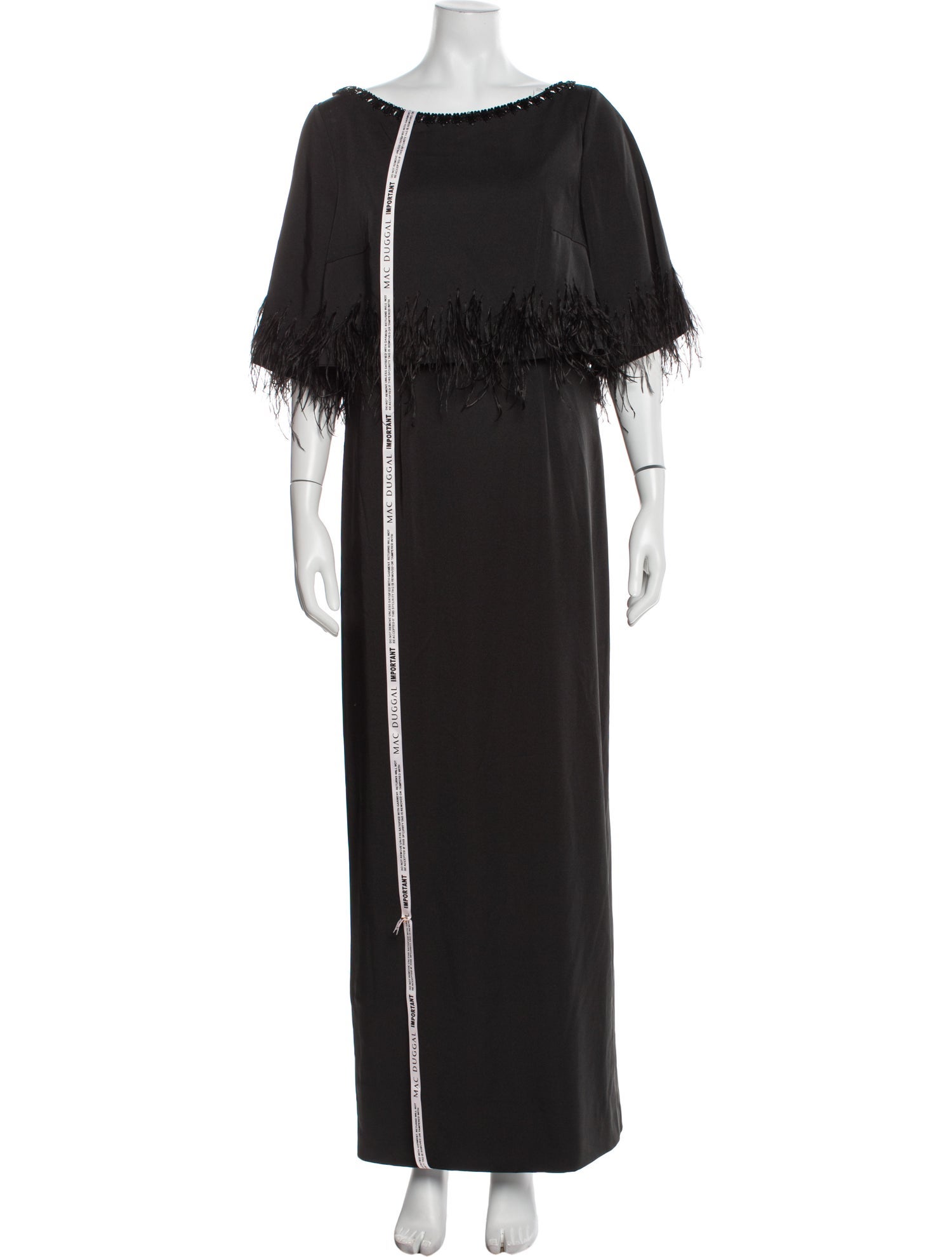 Mac Duggal Bateau Neckline Long Dress w/ Tags