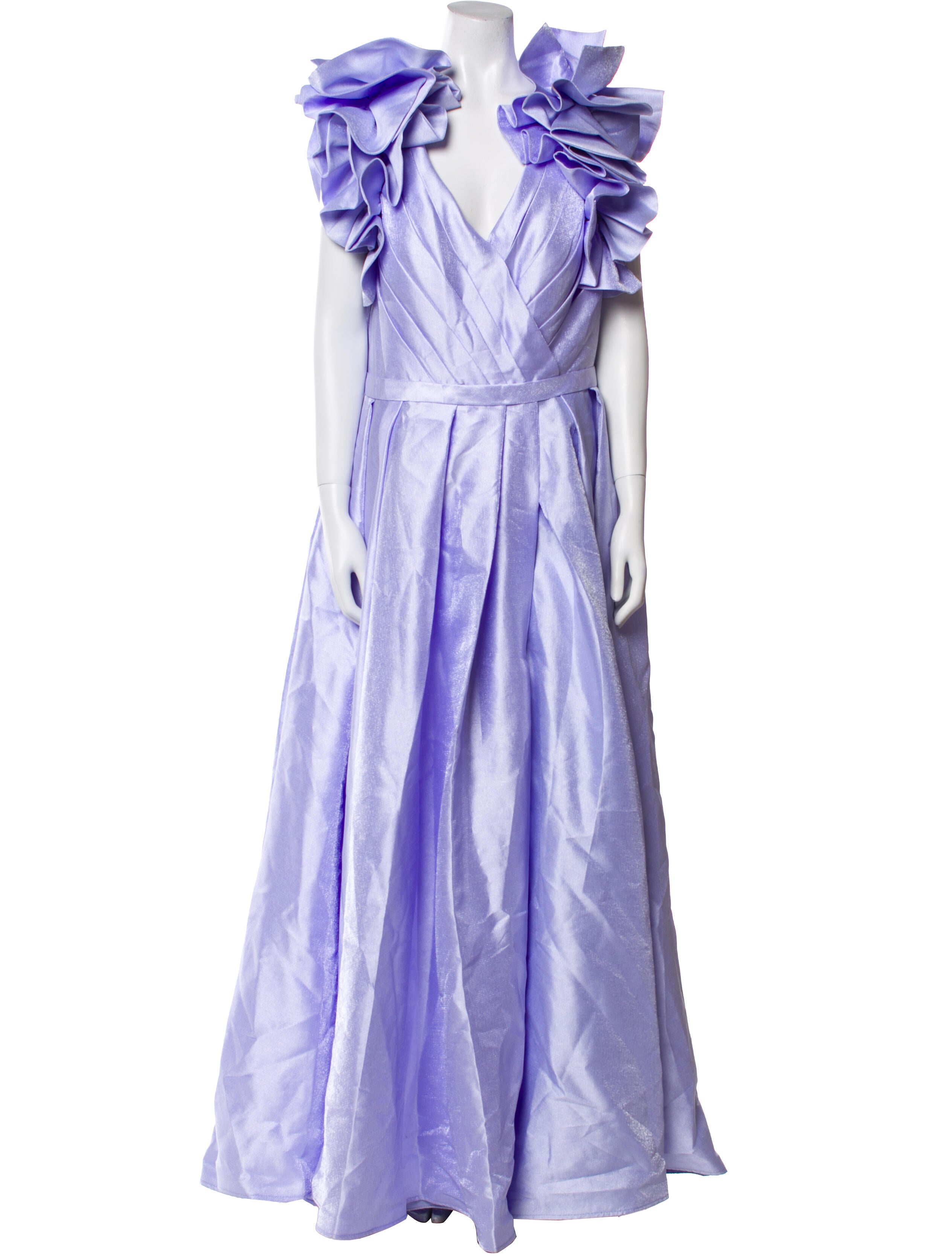 Mac Duggal V-Neck Long Dress