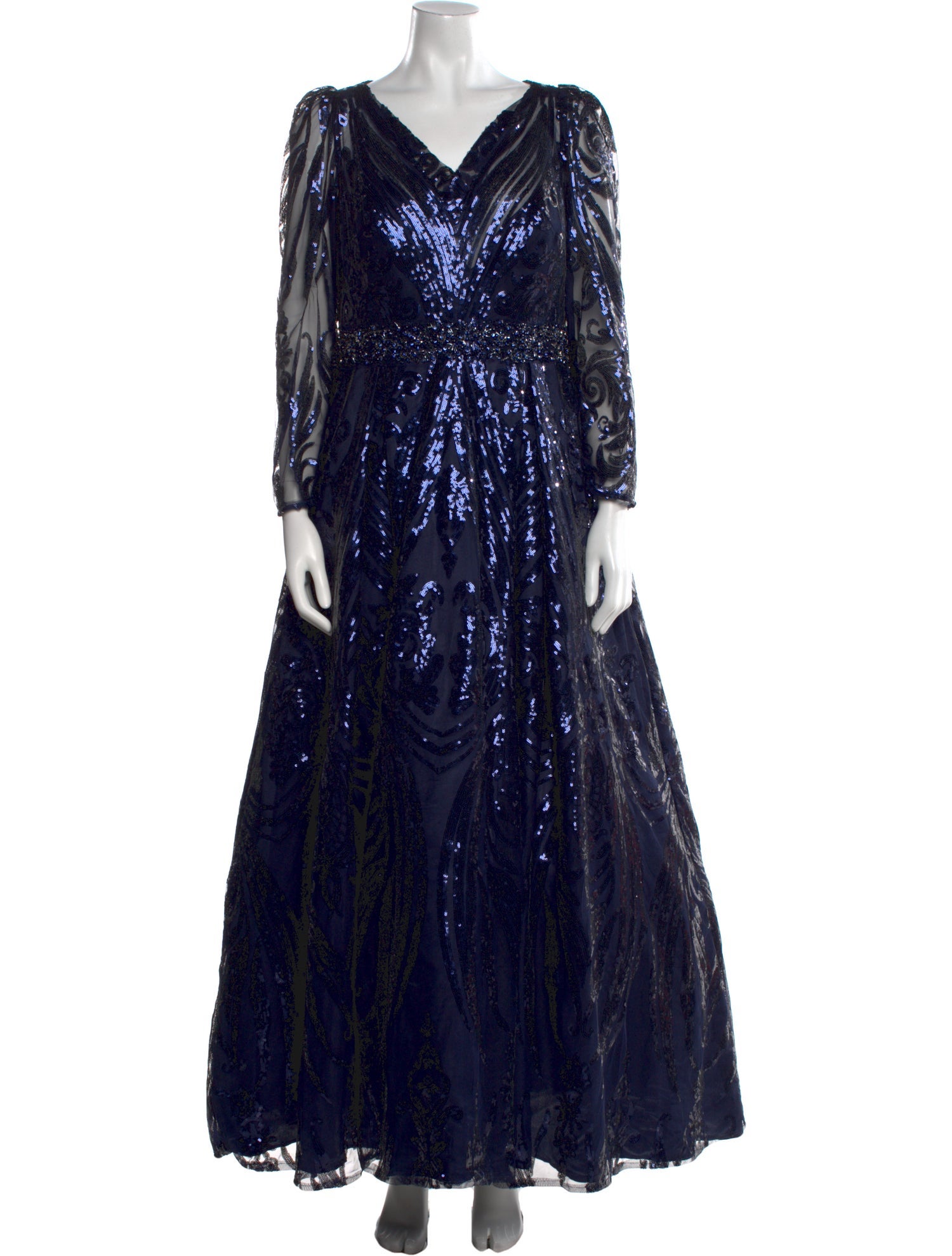 Mac Duggal Patterned Long Dress