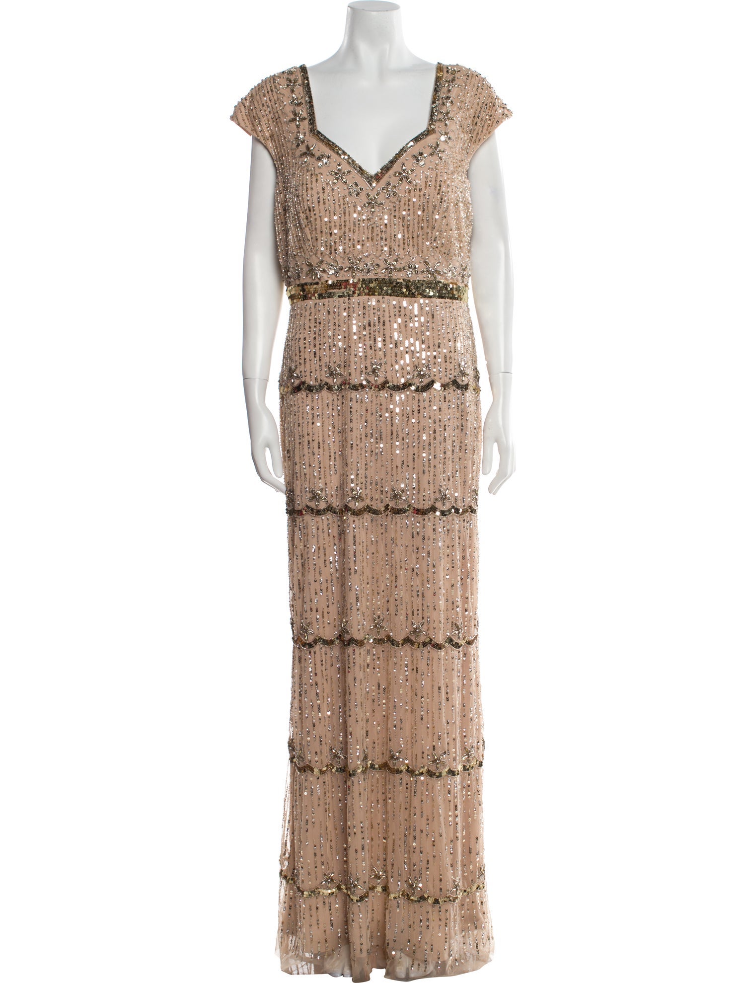 Mac Duggal Printed Long Dress