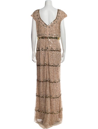 Mac Duggal Printed Long Dress