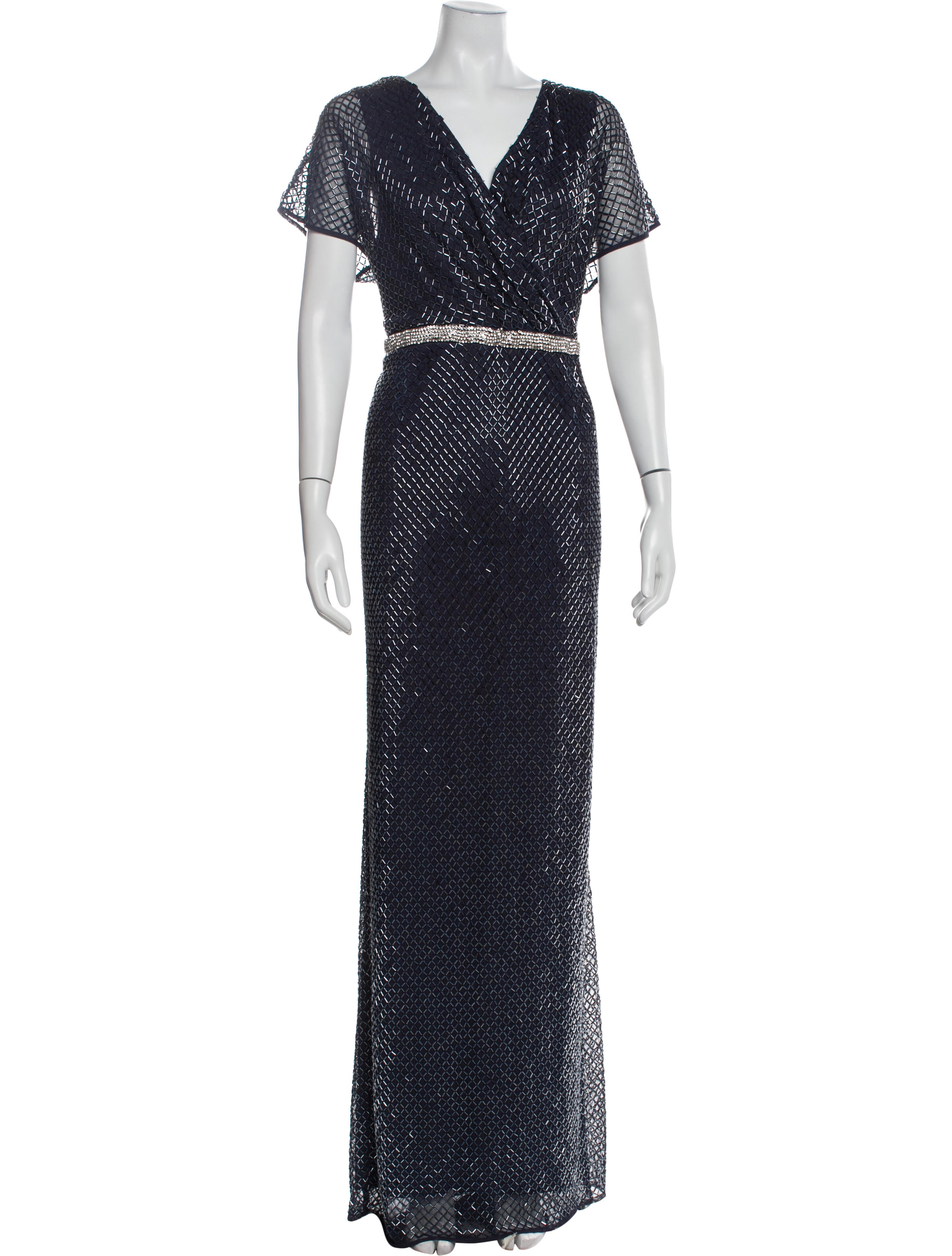 Mac Duggal V-Neck Long Dress