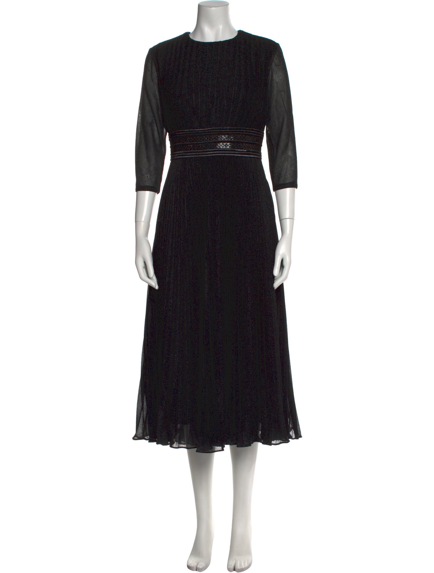 Mac Duggal Crew Neck Midi Length Dress