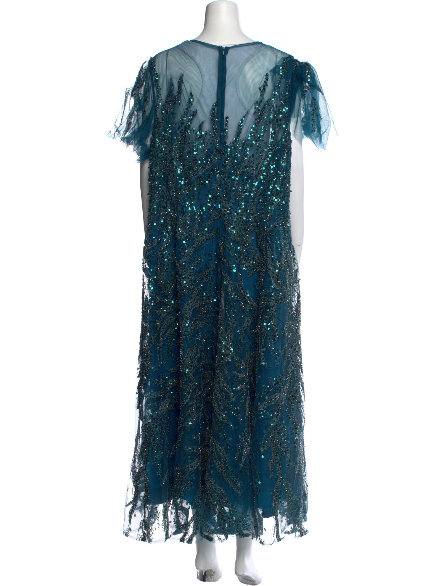 Mac Duggal Scoop Neck Long Dress