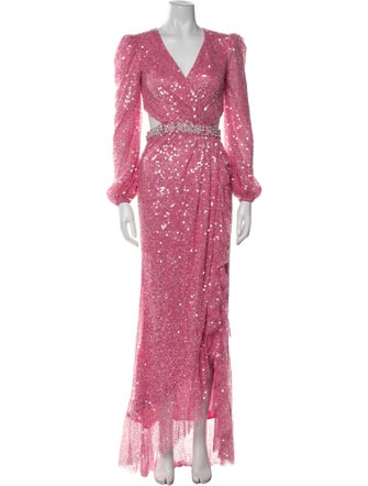 Mac Duggal Printed Long Dress