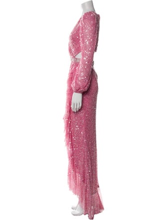 Mac Duggal Printed Long Dress