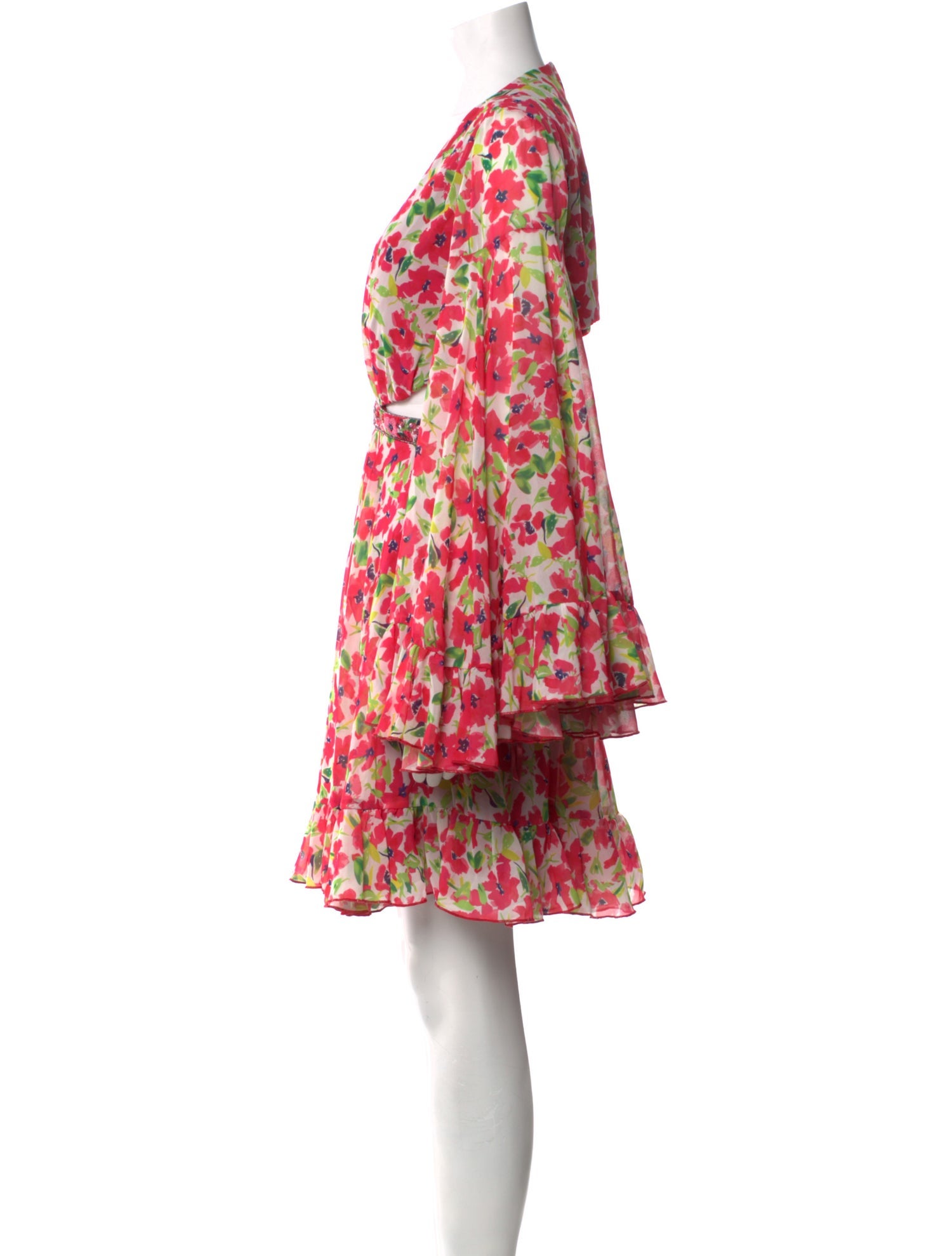 Mac Duggal Floral Print Mini Dress