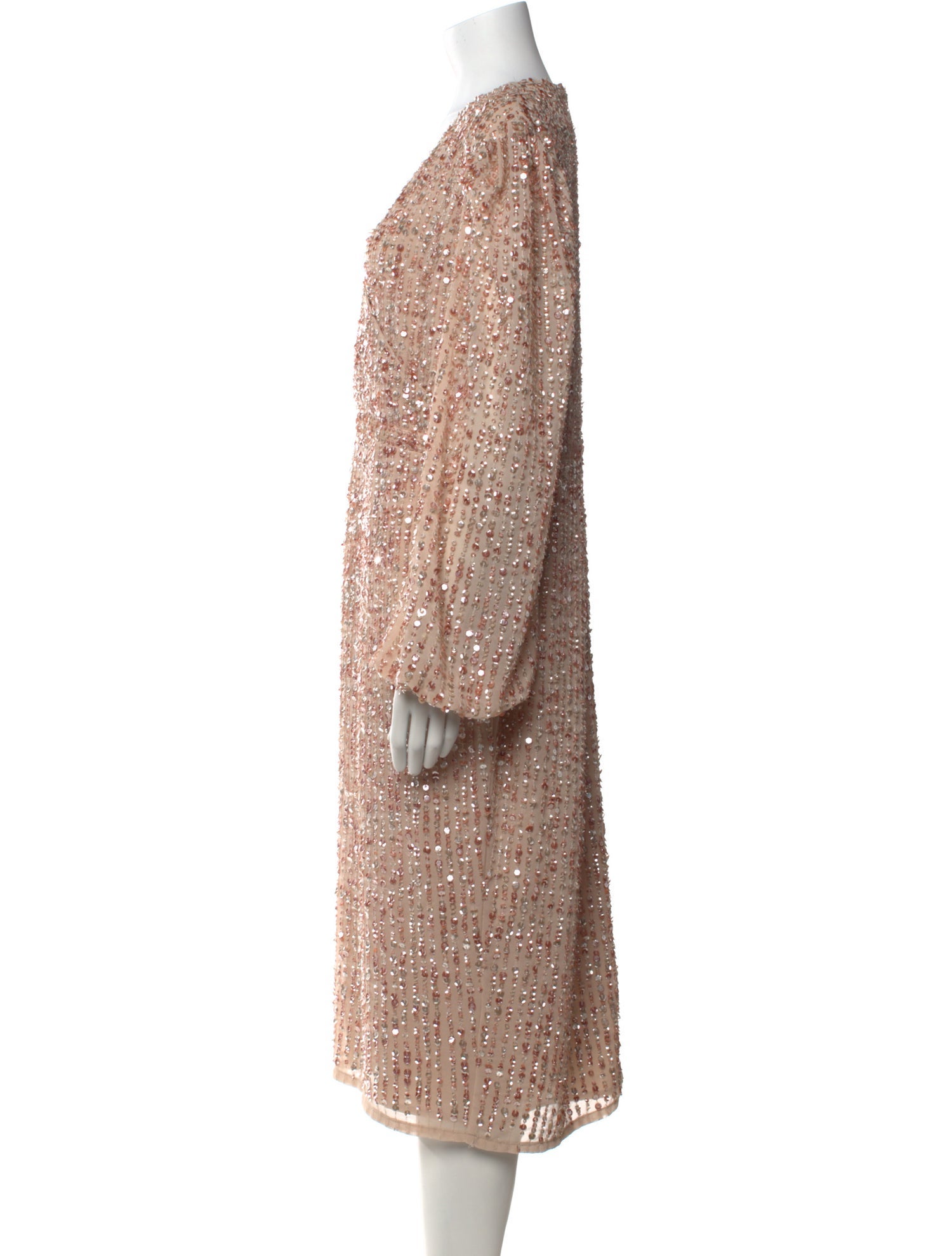 Mac Duggal V-Neck Midi Length Dress