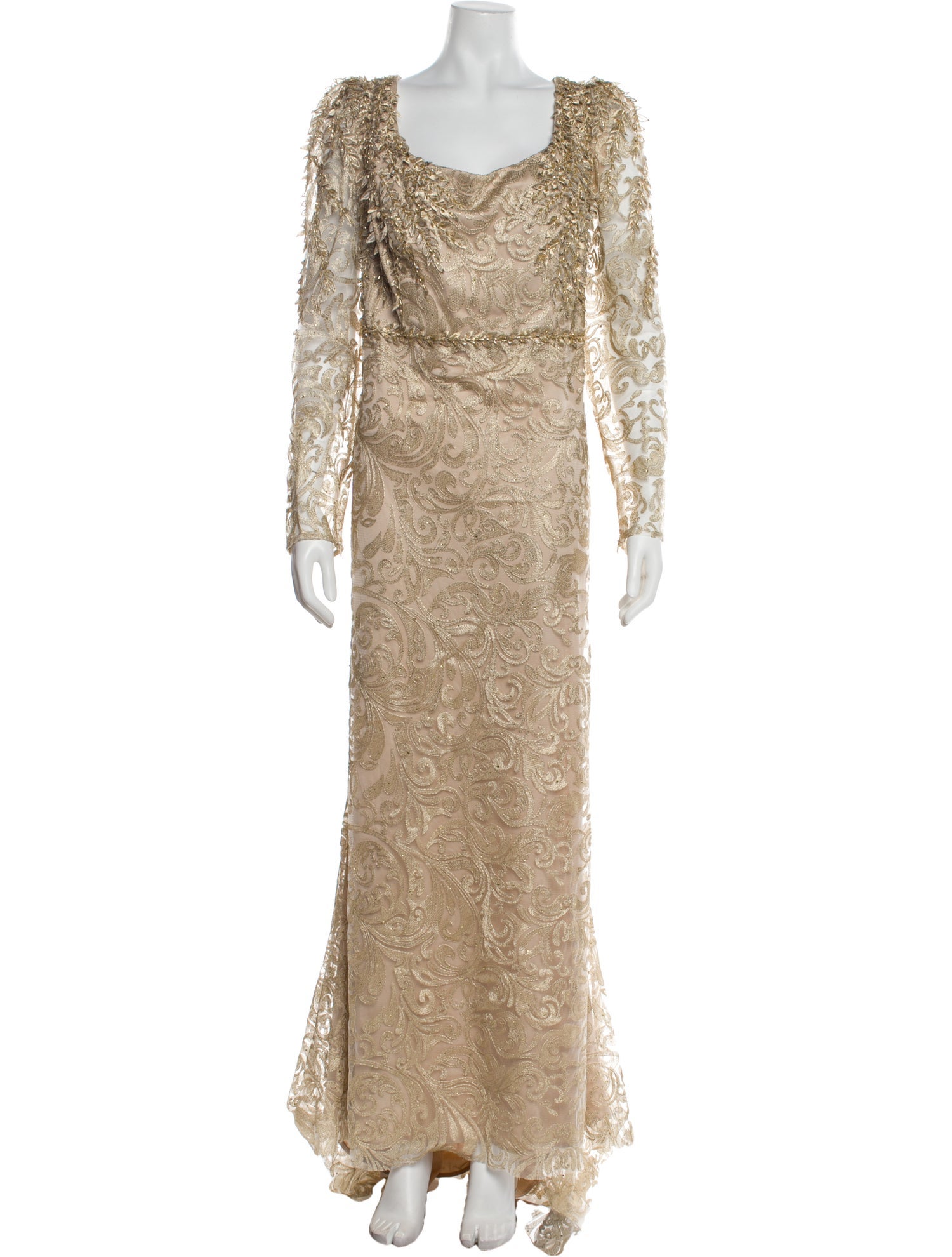 Mac Duggal Cowl Neck Long Dress