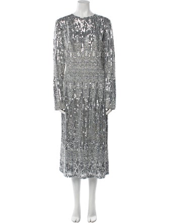 Mac Duggal Crew Neck Long Dress