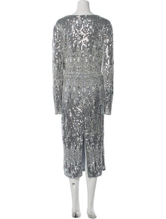 Mac Duggal Crew Neck Long Dress