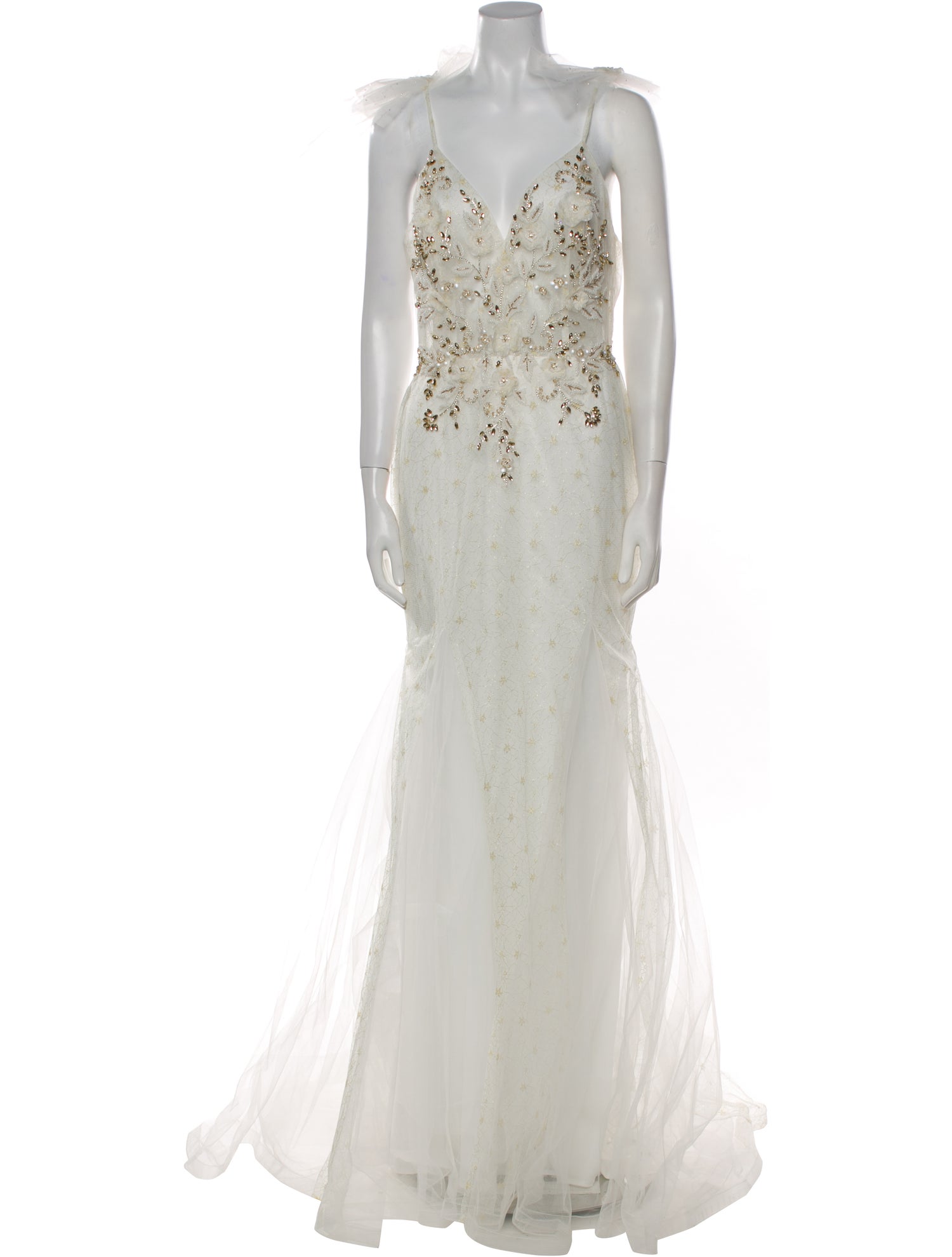 Mac Duggal V-Neck Long Dress