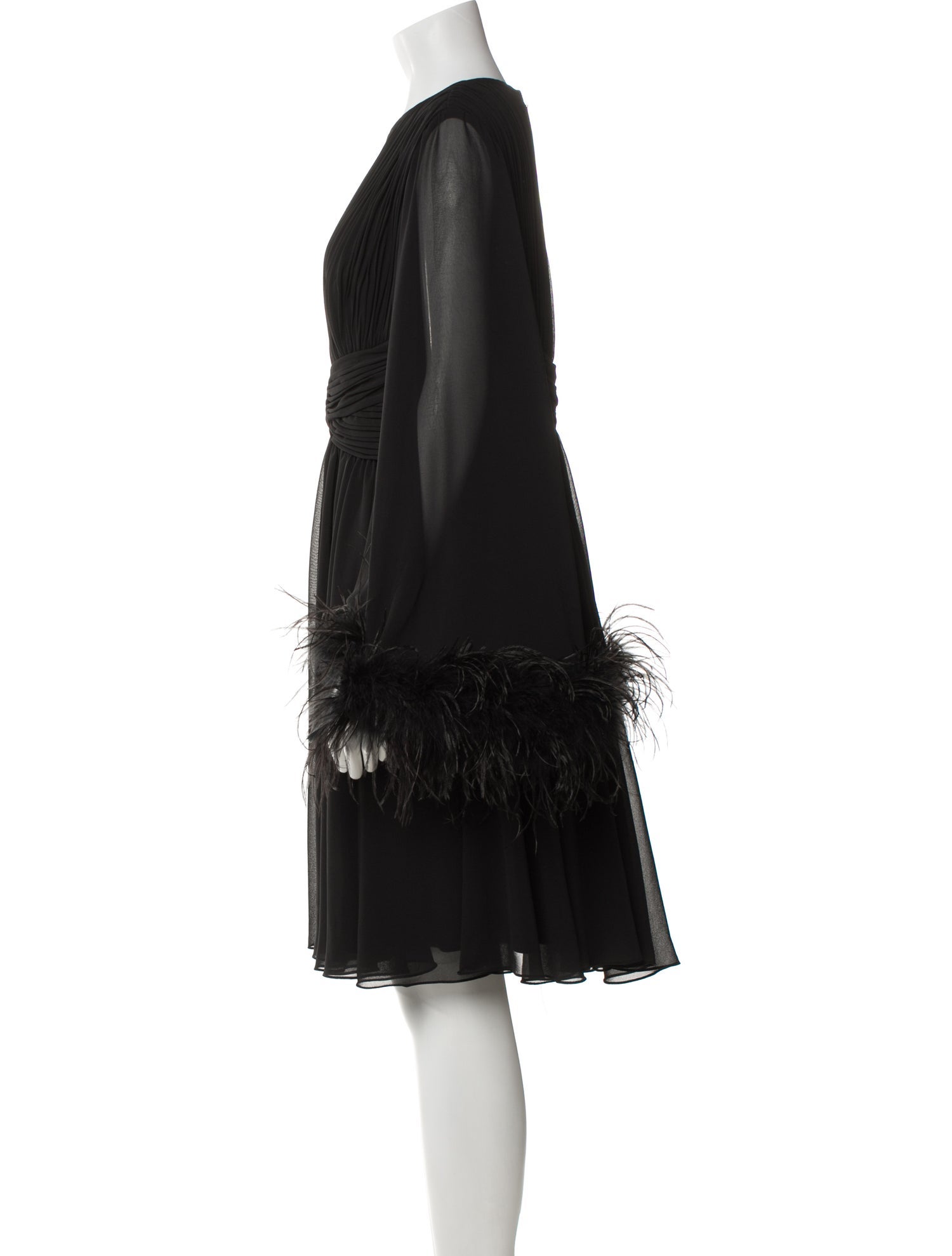 Mac Duggal V-Neck Knee-Length Dress w/ Tags