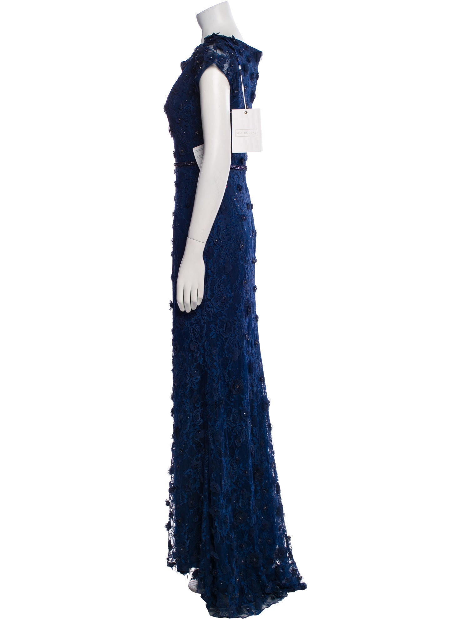 Mac Duggal Lace Pattern Long Dress w/ Tags