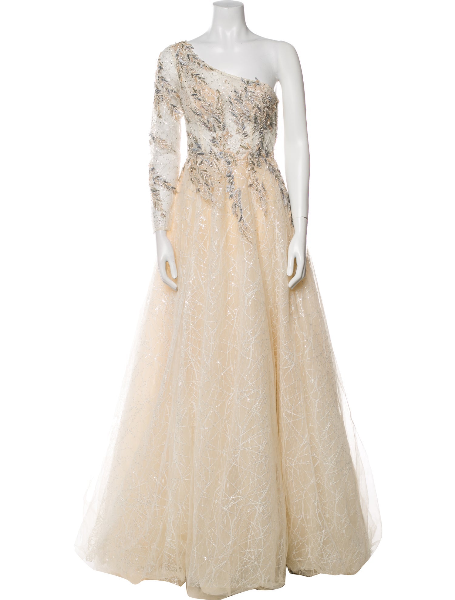 Mac Duggal One-Shoulder Long Dress