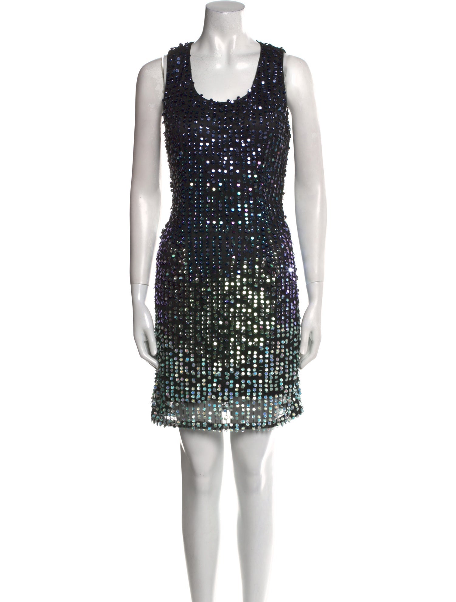 Mac Duggal Scoop Neck Mini Dress