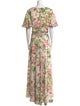 Mac Duggal Floral Print Long Dress