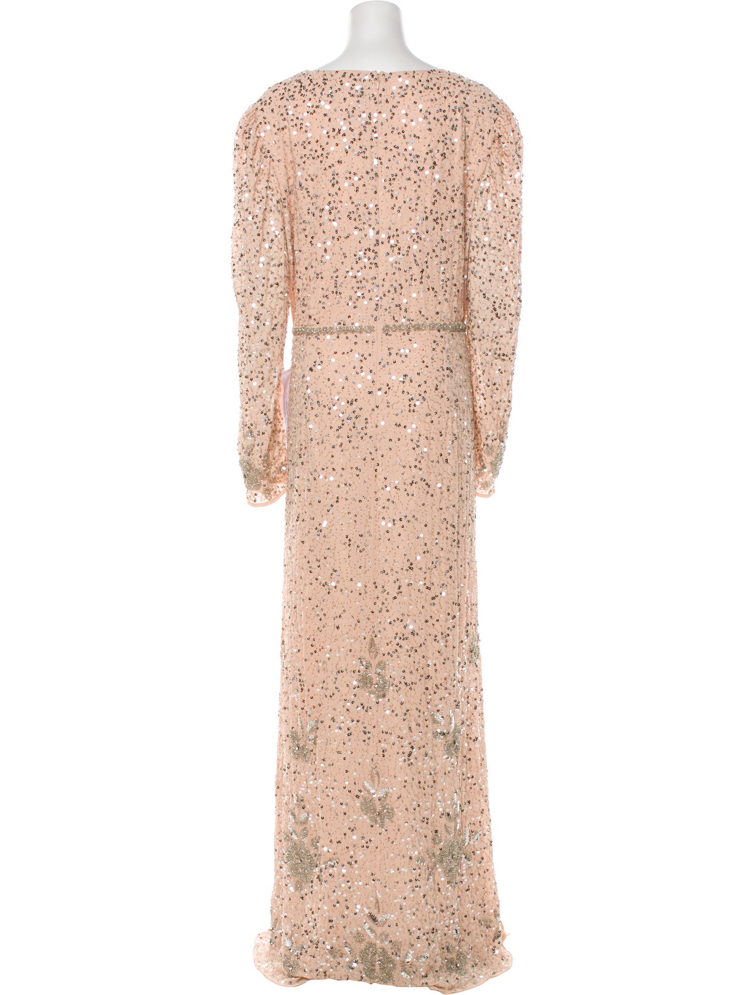 Mac Duggal Floral Print Long Dress