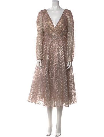 Mac Duggal Dresses Printed Midi Length Dress US 8 | M