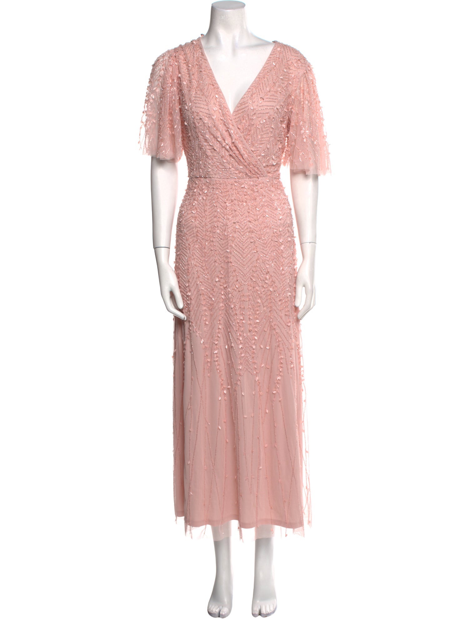 Mac Duggal V-Neck Long Dress