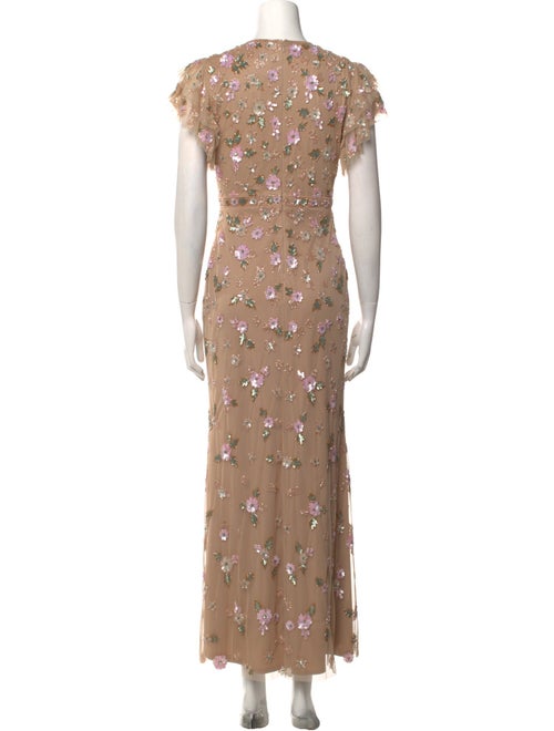 Mac Duggal Floral Print Long Dress