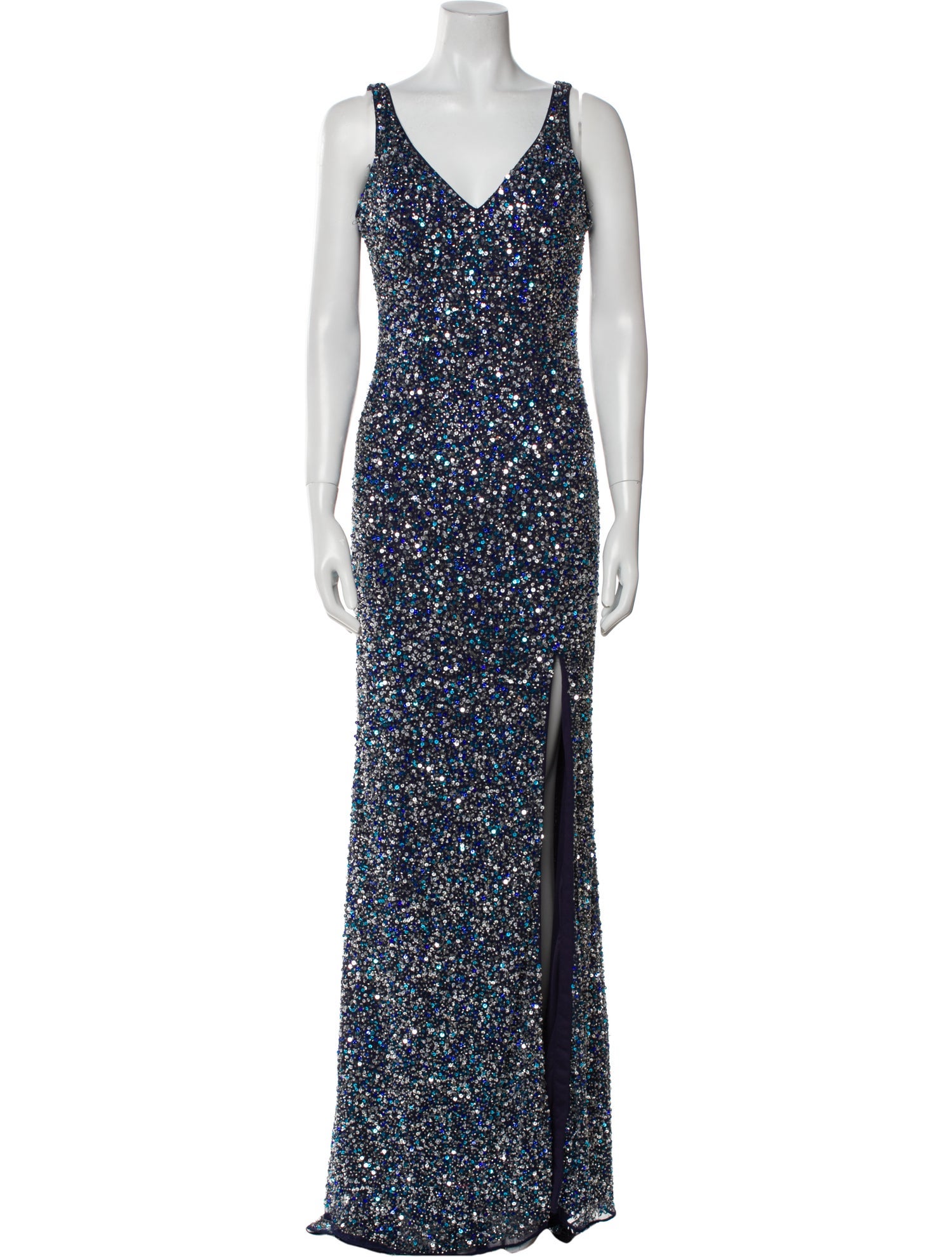 Mac Duggal V-Neck Long Dress