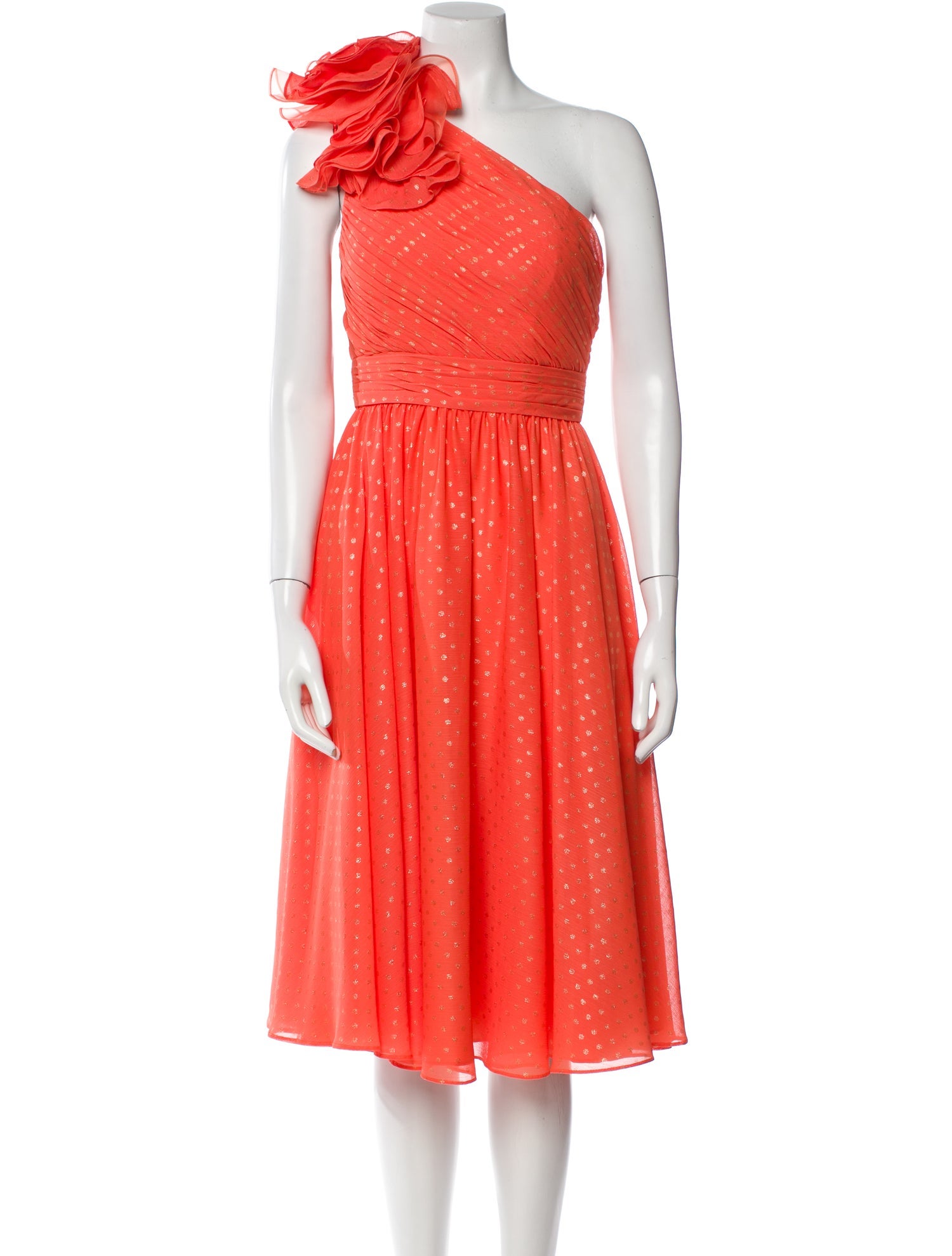 Mac Duggal One-Shoulder Midi Length Dress