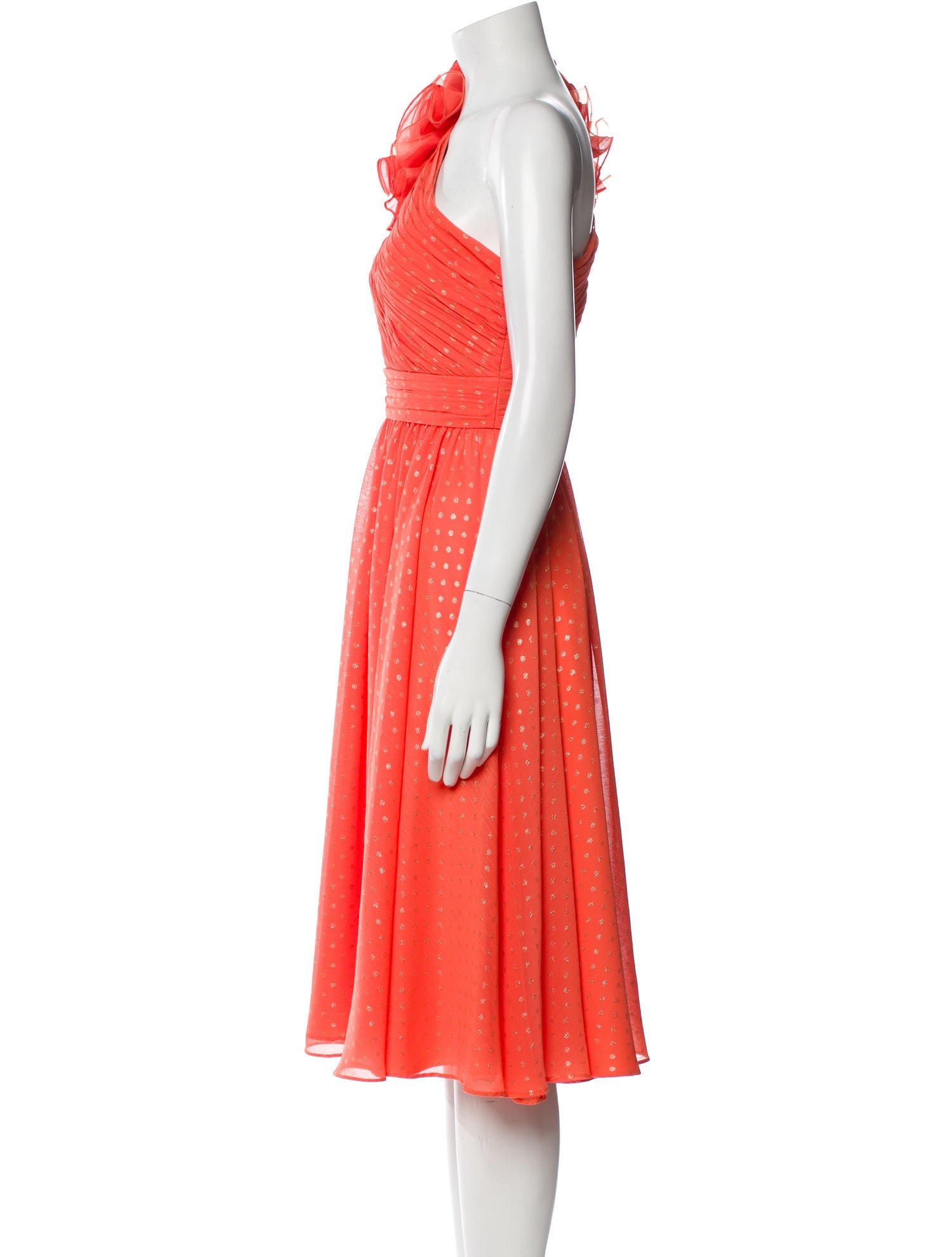 Mac Duggal One-Shoulder Midi Length Dress