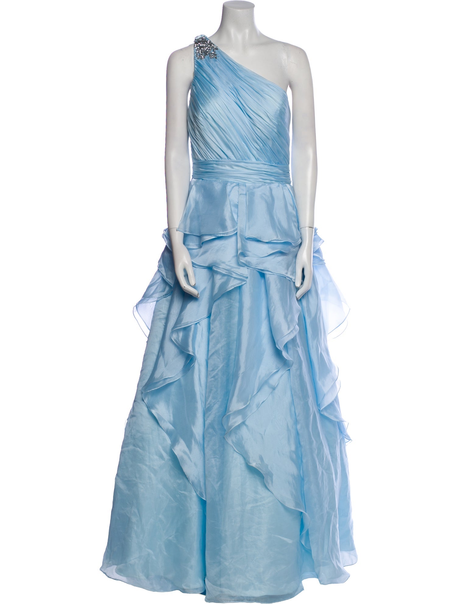 Mac Duggal One-Shoulder Long Dress