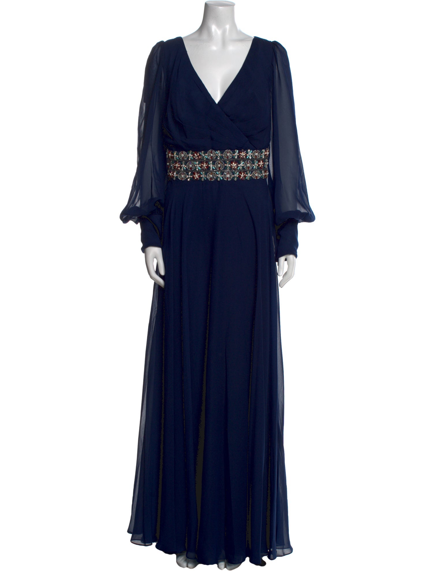 Mac Duggal V-Neck Long Dress w/ Tags