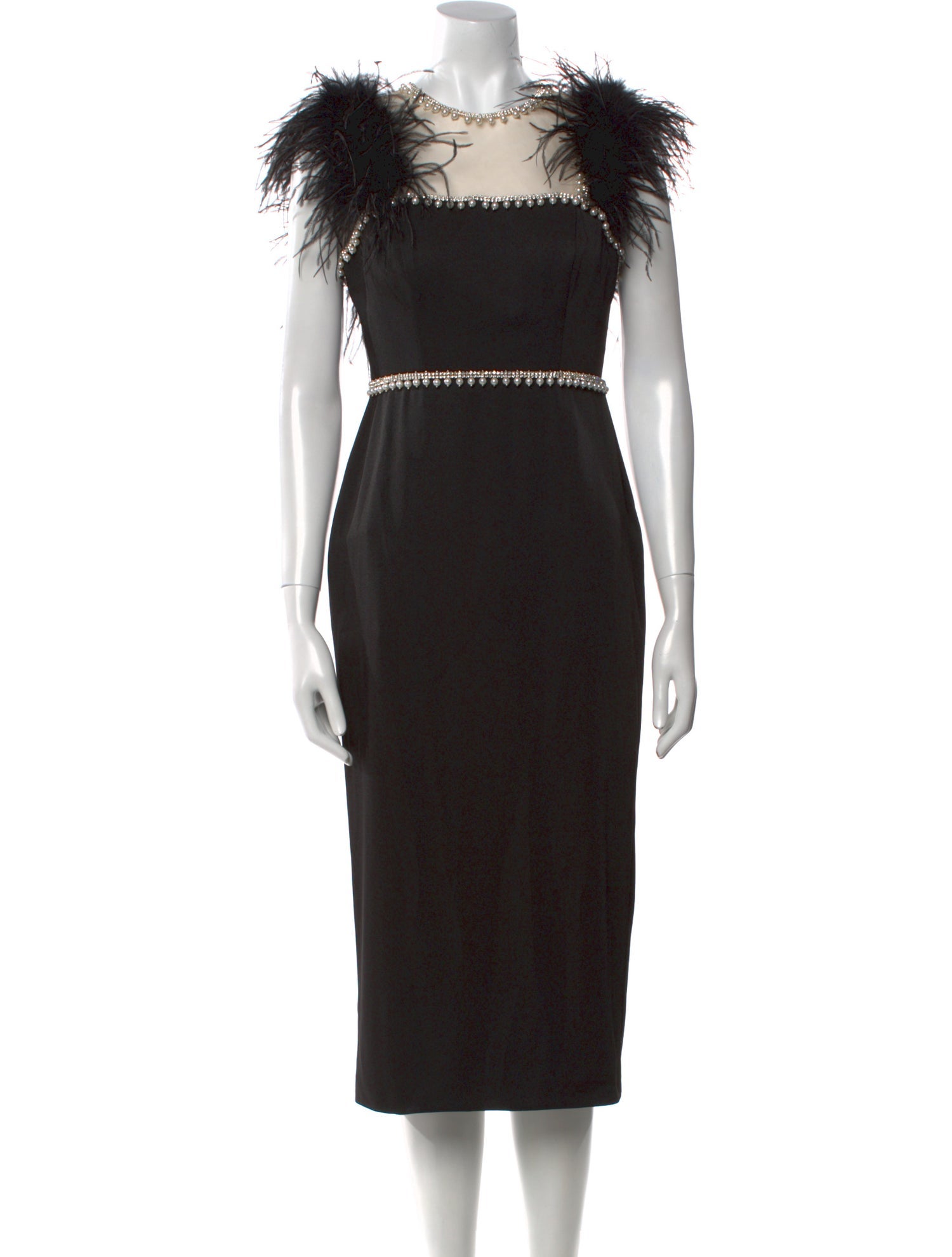 Mac Duggal Crew Neck Midi Length Dress w/ Tags