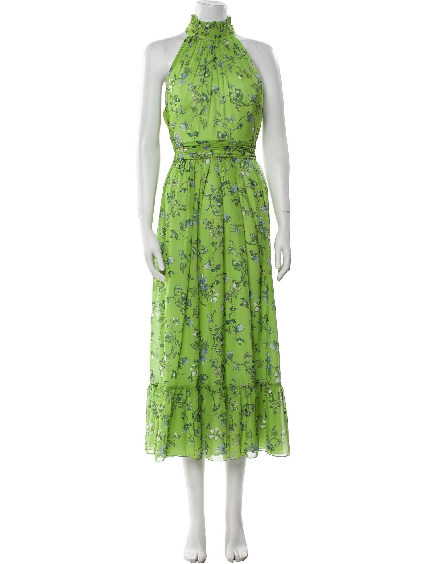 Mac Duggal Floral Print Long Dress